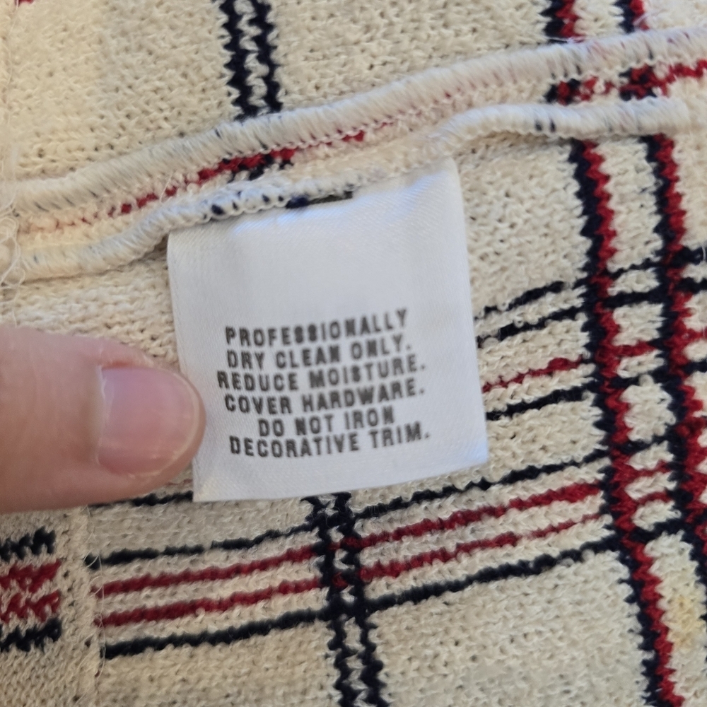 St John Plaid Zip-Up Jacket Cardigan w/ Woven Plaid  Accents | Size: 10 Vintage - Picture 9 of 10